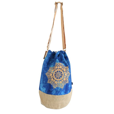  - All Natural Blue Stonewash Mandala BackpackEco-Friendly & Durable