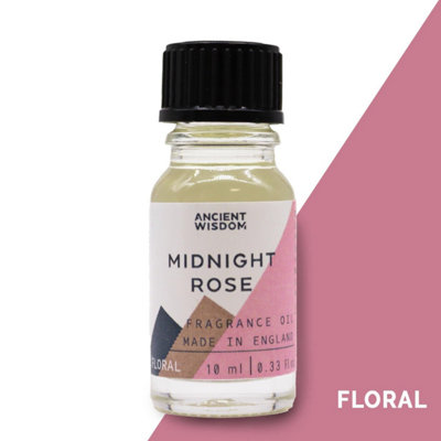 B&Q Midnight Rose Fragrance Oil - 10Ml Romantic Floral Scent For Diffusers