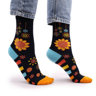  - Hop Hare Bamboo Socks S/mMandala Flower Eco-Friendly Comfort