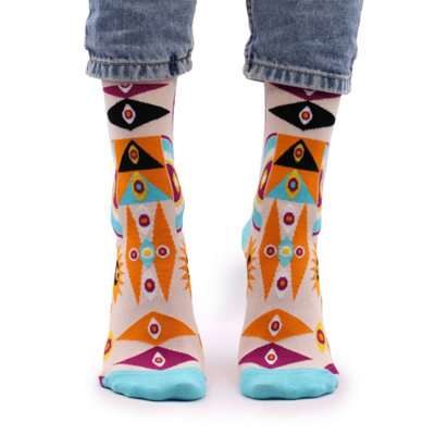  - Psychedelic Evil Eye Bamboo Socks S/mEco-FriendlyBreathableComfortable