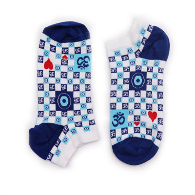  - Ohm Evil Eye Bamboo Socks Low CutMysticalBreathableOdor-Free