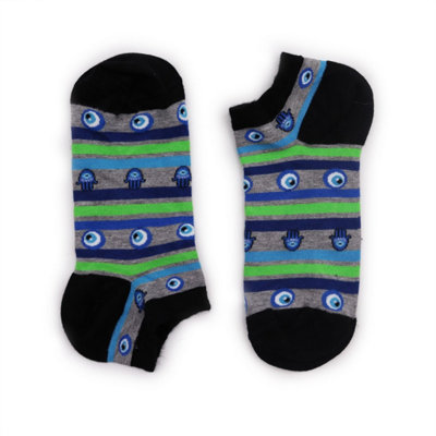  - Evil Eye & Hamsa Bamboo Socks Low CutComfort & Protection
