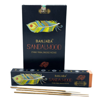 Banjara Tribal Smudge IncenseSandalwood10 SticksAromatic & Cruelty-Free from B&Q