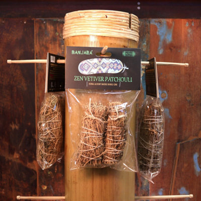 Banjara Vetiver & Patchouli Smudge SticksEarthyCalmingHandcrafted from B&Q