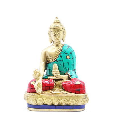 Brass Buddha FigureHands Down11.5CmMeditation & Decor from B&Q
