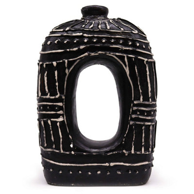 Chocolate Oval Donut Vase30Cm Handcrafted Terracotta From Lombok from B&Q