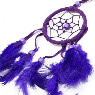 Bali Dreamcatcher Small Round Turquoise Pink Purple Handcrafted Decor from B&Q