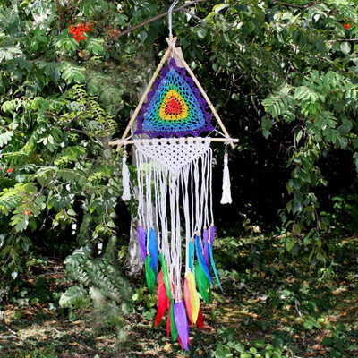 Bali Dream CatcherMedium Multi Pyramid Decor For Interior & Spiritual Charm from B&Q