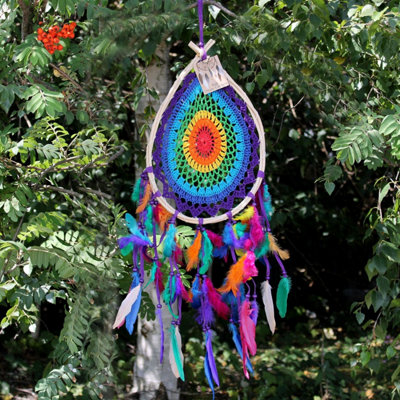 Bali Dream CatcherLarge Multi Teardrop Wall Decor For Sacred Spaces from B&Q