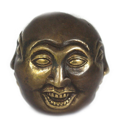Four Face Buddha Brass Fengshui Ornament6CmPeace & Serenity Decor from B&Q