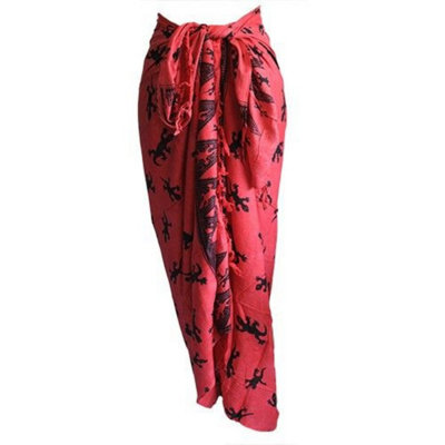 Bali Gecko Pink Rayon Sarongs & ScarvesLightweightStylish & Versatile from B&Q