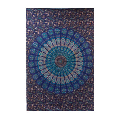 Handmade Cotton Mandala Bedspread & Wall HangingIndian Decor from B&Q