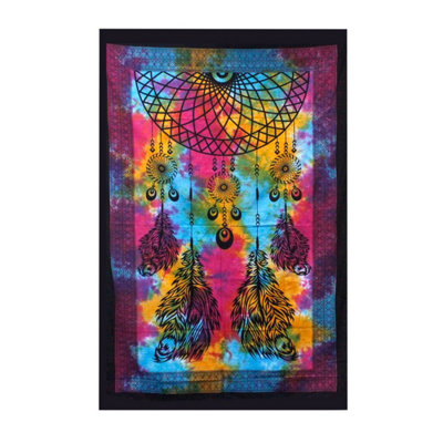 Dreamcatcher Cotton Bedspread & Wall HangingHandmade Indian Decor from B&Q