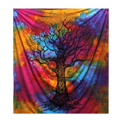 Double Cotton Bedspread & Wall HangingHandmade Winter Tree Decor from B&Q