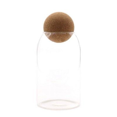 Cottage Cork-Ball Glass JarClear 15Cm For Pantry & Decor from B&Q