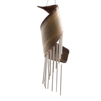 Natural Coconut Leaf Wind ChimesHandcrafted Rustic Garden Decor from B&Q