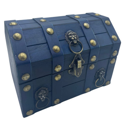 Large Teal Treasure Chest For Storage & DecorDurable & Stylish from B&Q