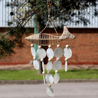 String Fish & Natural Copis Drop DecorNautical Rustic Accent from B&Q