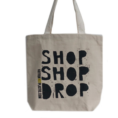 B&Q Shop Shop Drop Canvas Tote Bag - 4 Colors, Lightweight & Spacious
