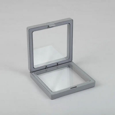 Small 3D Floating Frame Display 7X7CmGrey For Jewelry & Collectibles from B&Q