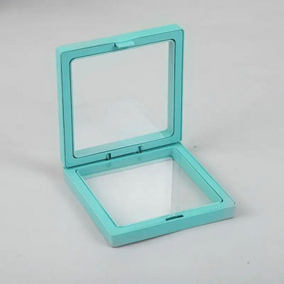 Large 3D Floating Frame Display 11X11CmTealWall & Table Mount from B&Q