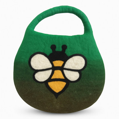 Garden Greens Water-Felted Bee Bag With Handle & Magnet from B&Q