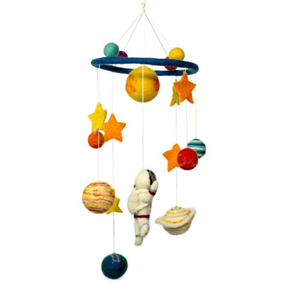  - Handmade Felt MobileStarman & Planets For Nursery Decor