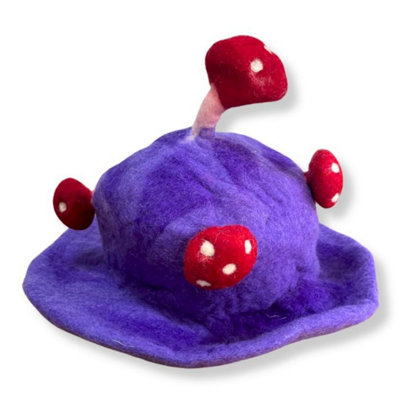 Dreamy Purple Haze Felted Mushroom HatHandmadeSoft & Magical from B&Q