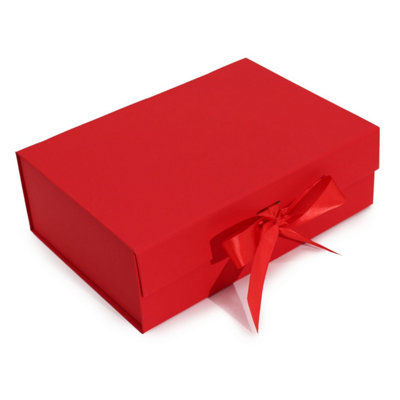 Large Red Flat Pack Gift BoxElegant & Sturdy For Special Occasions from B&Q