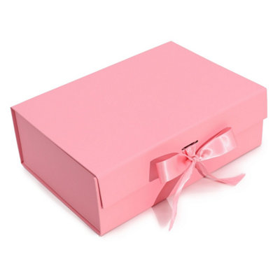 Large Pink Flat Pack Gift BoxEasy Assembly & Stylish Design from B&Q