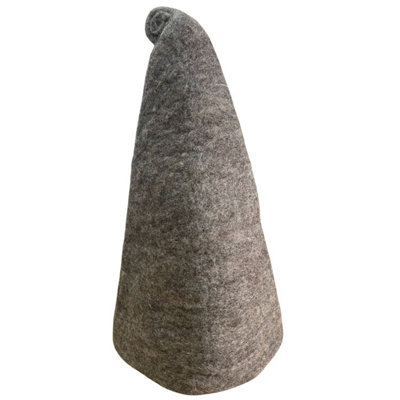 Natural Brown Felted Sauna Wizard HatCozy & Playful Sauna Accessory from B&Q