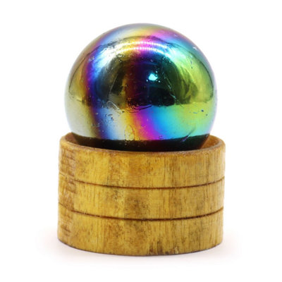 Amethyst Aura Gemstone Sphere 40mm With StandSpiritual & Display Decor from B&Q