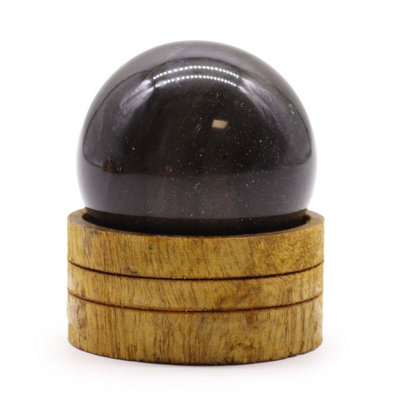 Ocean Agate 50mm Gemstone Sphere With Stand For Meditation & Display