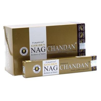 Golden Nag Chandan Incense SticksLong-Lasting Sandalwood Aroma from B&Q