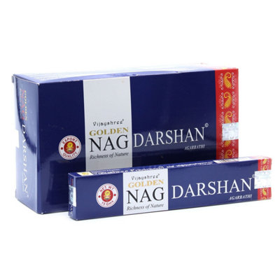Golden Nag Darshan Incense SticksSpiritualLong-Lasting Fragrance from B&Q