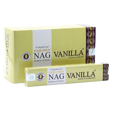 Golden Vanilla Incense SticksRelaxingWarm Aroma For Meditation & Home from B&Q