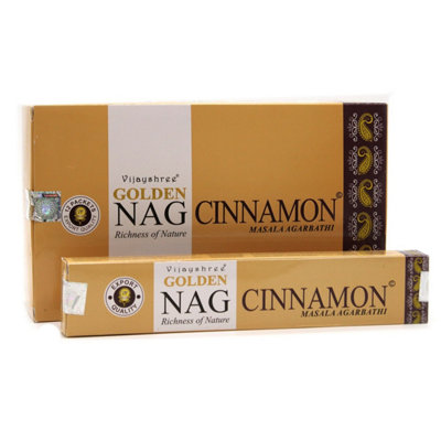 15G Golden Nag Cinnamon Incense Sticks For Meditation & Relaxation from B&Q