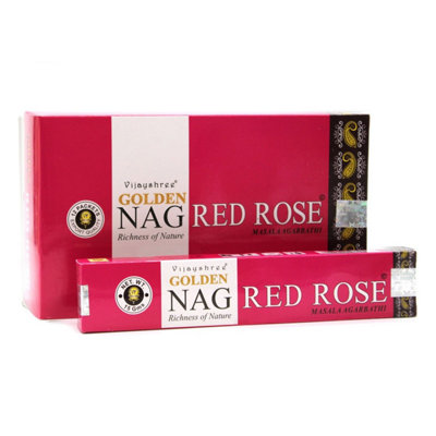 Golden Nag Red Rose Incense SticksRomanticRelaxingLong-Lasting from B&Q