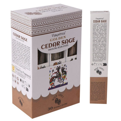 30G Golden Cedar Sage Smudging Resin Sticks For Purification & Meditation from B&Q