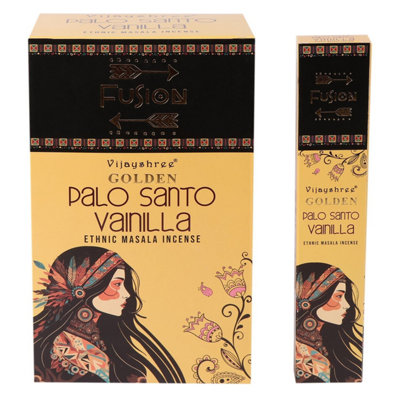 15G Golden Palo Santo & Vanilla Incense Sticks For Relaxation & Meditation from B&Q