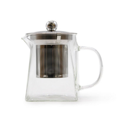 Elegant Tower Glass Infuser Teapot 350MlClear Brew & Gift Box