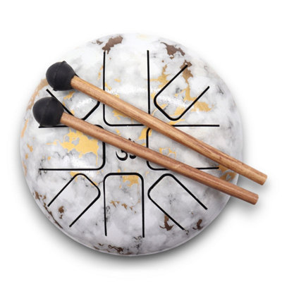 Med Hapi Drum Marble17X13Cm Handcrafted Resonant Sound Instrument from B&Q