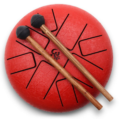 Med Hapi Drum Om Red 22X16CmHandcrafted Meditation & Music Drum from B&Q