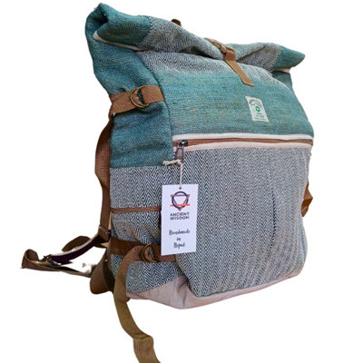 Hemp Trekking Rolling BackpackSage Eco-Friendly Travel Bag from B&Q