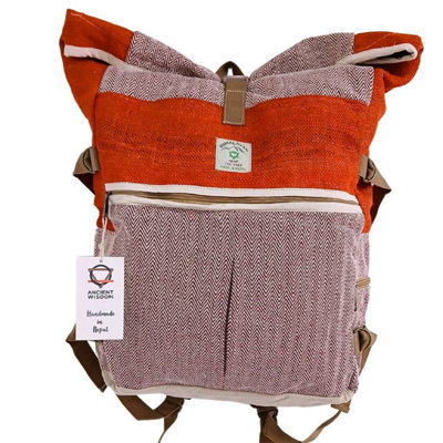 Hemp Trekking Rolling BackpackSunset OrangeDurable & Stylish Travel Bag from B&Q