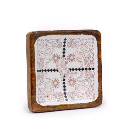 Hop Hare Big Enameled Square Trinket TrayLion & Snakes Jewelry Holder from B&Q