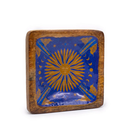 Sun Hop Hare Big Enameled Square Trinket TrayVibrant Jewelry Organizer from B&Q