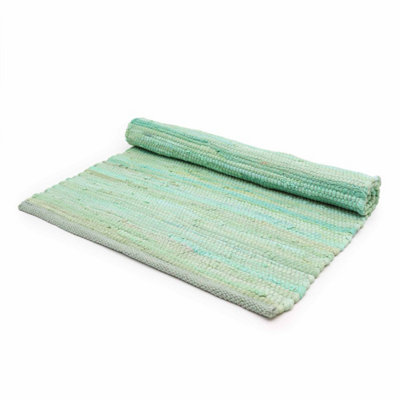 Medium Indian Handloom Cotton RugAquaSoft & Durable from B&Q