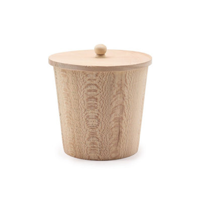 Small Wooden Display Tubs95mm Handcrafted Rustic Organizer from B&Q