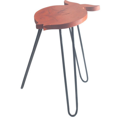 Albasia Wood Fish StandGreywash Rustic Display Shelf from B&Q